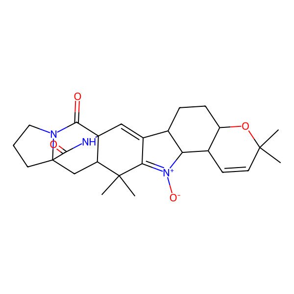 2D Structure of 9,9,16,16-Tetramethyl-14-oxido-8-oxa-23,25-diaza-14-azoniaheptacyclo[17.5.2.01,17.03,15.04,13.07,12.019,23]hexacosa-2,10,14-triene-24,26-dione