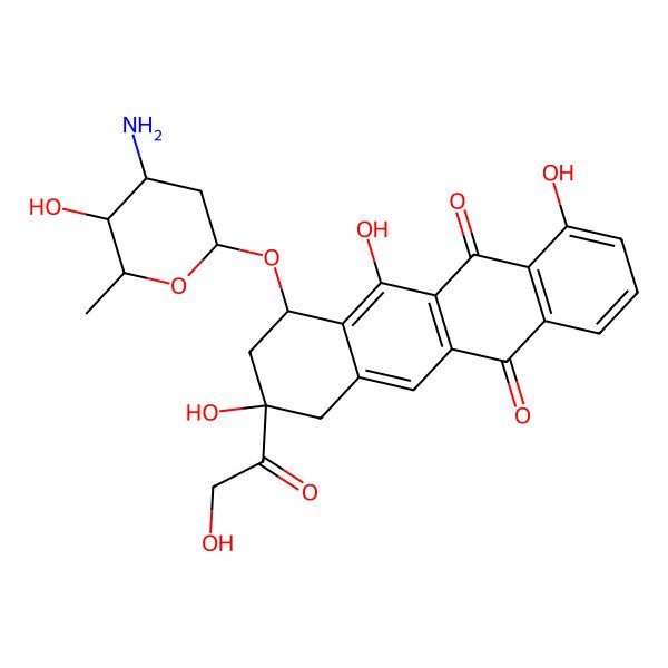 2D Structure of 4-O-Demethyl-11-deoxydoxorubicin