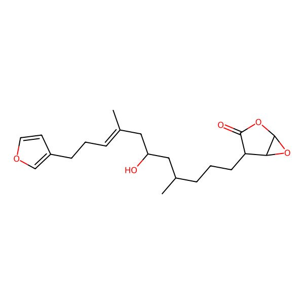 2D Structure of (1S,4R,5R)-4-[(E,4S,6S)-11-(furan-3-yl)-6-hydroxy-4,8-dimethylundec-8-enyl]-2,6-dioxabicyclo[3.1.0]hexan-3-one