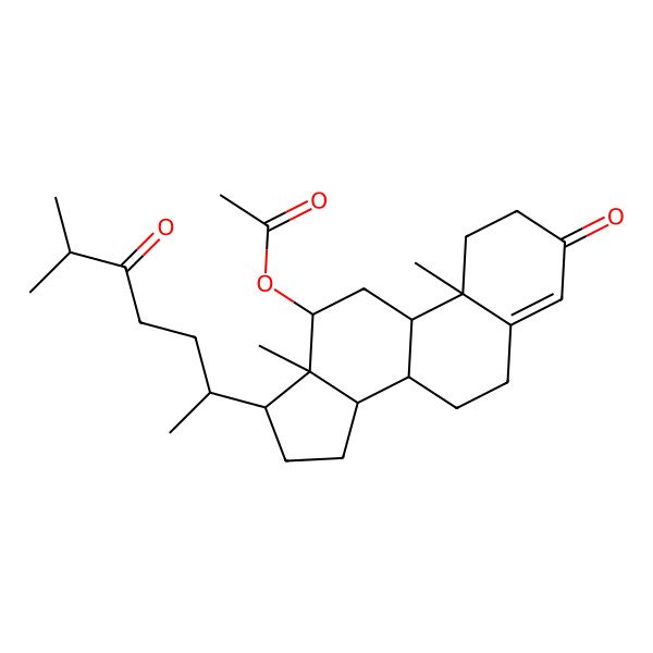 2D Structure of [10,13-Dimethyl-17-(6-methyl-5-oxoheptan-2-yl)-3-oxo-1,2,6,7,8,9,11,12,14,15,16,17-dodecahydrocyclopenta[a]phenanthren-12-yl] acetate