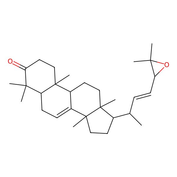 2D Structure of (5R,9R,10R,13S,14S,17S)-17-[(E,2R)-4-[(2S)-3,3-dimethyloxiran-2-yl]but-3-en-2-yl]-4,4,10,13,14-pentamethyl-1,2,5,6,9,11,12,15,16,17-decahydrocyclopenta[a]phenanthren-3-one