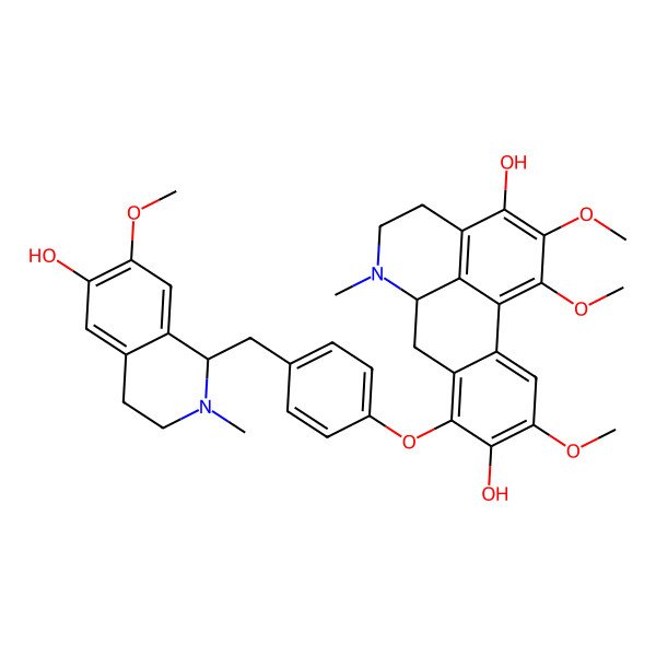 2D Structure of (6aS)-8-[4-[[(1S)-6-hydroxy-7-methoxy-2-methyl-3,4-dihydro-1H-isoquinolin-1-yl]methyl]phenoxy]-1,2,10-trimethoxy-6-methyl-5,6,6a,7-tetrahydro-4H-dibenzo[de,g]quinoline-3,9-diol