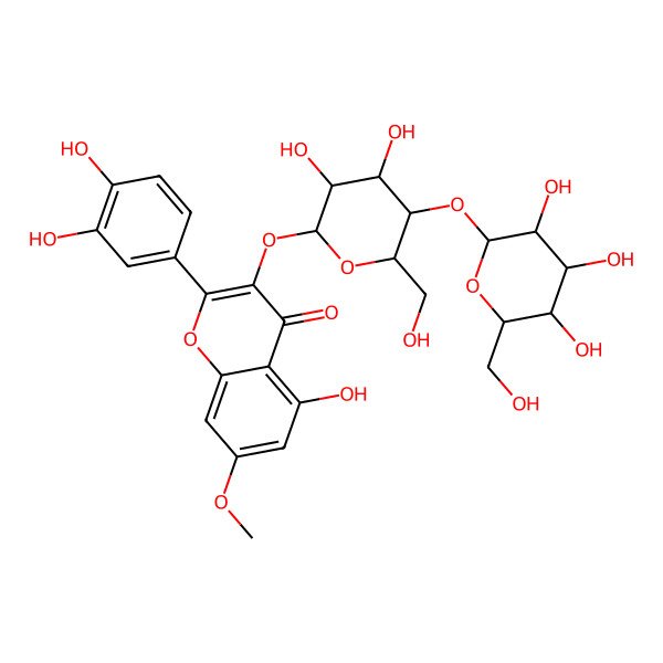 2D Structure of 3-[3,4-Dihydroxy-6-(hydroxymethyl)-5-[3,4,5-trihydroxy-6-(hydroxymethyl)oxan-2-yl]oxyoxan-2-yl]oxy-2-(3,4-dihydroxyphenyl)-5-hydroxy-7-methoxychromen-4-one