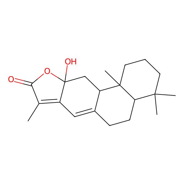 2D Structure of (4aR,10aS,11aR,11bR)-10a-hydroxy-4,4,8,11b-tetramethyl-1,2,3,4a,5,6,11,11a-octahydronaphtho[2,1-f][1]benzofuran-9-one