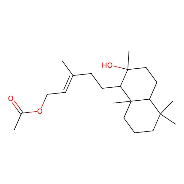 2D Structure of [(E)-5-[(1R,2S,4aR,8aS)-2-hydroxy-2,5,5,8a-tetramethyl-3,4,4a,6,7,8-hexahydro-1H-naphthalen-1-yl]-3-methylpent-2-enyl] acetate