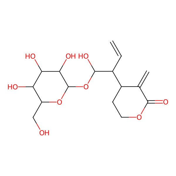 2D Structure of (4R)-4-[(1S,2R)-1-hydroxy-1-[(2R,3R,4S,5S,6R)-3,4,5-trihydroxy-6-(hydroxymethyl)oxan-2-yl]oxybut-3-en-2-yl]-3-methylideneoxan-2-one