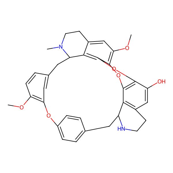 2D Structure of (1S,14S)-9,20-dimethoxy-15-methyl-7,23,33-trioxa-15,30-diazaoctacyclo[19.9.3.23,6.18,12.114,18.024,32.027,31.022,34]heptatriaconta-3(37),4,6(36),8,10,12(35),18,20,22(34),24,26,31-dodecaen-25-ol