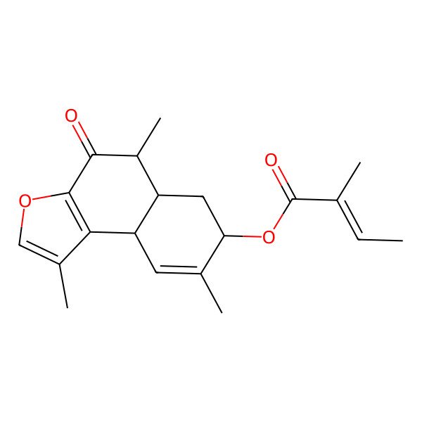 2D Structure of [(5S,5aR,7R,9aS)-1,5,8-trimethyl-4-oxo-5a,6,7,9a-tetrahydro-5H-benzo[e][1]benzofuran-7-yl] (Z)-2-methylbut-2-enoate