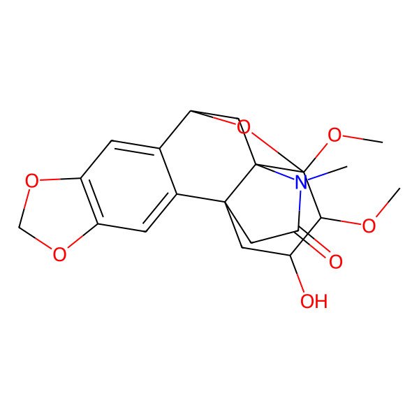 2D Structure of (1R,11S,13S,14R,15S,16S)-16-hydroxy-14,15-dimethoxy-20-methyl-5,7,21-trioxa-20-azahexacyclo[11.4.3.111,14.01,13.02,10.04,8]henicosa-2,4(8),9-trien-19-one