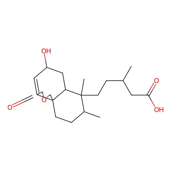 2D Structure of 5-(5-hydroxy-7,8-dimethyl-3-oxo-5,6,6a,8,9,10-hexahydro-1H-benzo[d][2]benzofuran-7-yl)-3-methylpentanoic acid