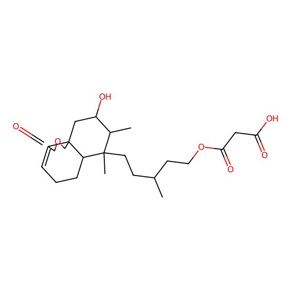 2D Structure of 3-[(3S)-5-[(6aR,7R,8S,9R,10aS)-9-hydroxy-7,8-dimethyl-3-oxo-5,6,6a,8,9,10-hexahydro-1H-benzo[d][2]benzofuran-7-yl]-3-methylpentoxy]-3-oxopropanoic acid