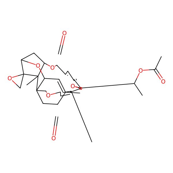 2D Structure of [(1R)-1-[(1R,3R,8R,12E,17R,18E,24R,25S,26S)-5,13,25-trimethyl-11,22-dioxospiro[2,10,16,23-tetraoxatetracyclo[22.2.1.03,8.08,25]heptacosa-4,12,18,20-tetraene-26,2'-oxirane]-17-yl]ethyl] acetate
