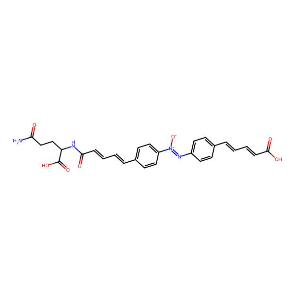 2D Structure of [4-[5-[(4-Amino-1-carboxy-4-oxobutyl)amino]-5-oxopenta-1,3-dienyl]phenyl]-[4-(4-carboxybuta-1,3-dienyl)phenyl]imino-oxidoazanium