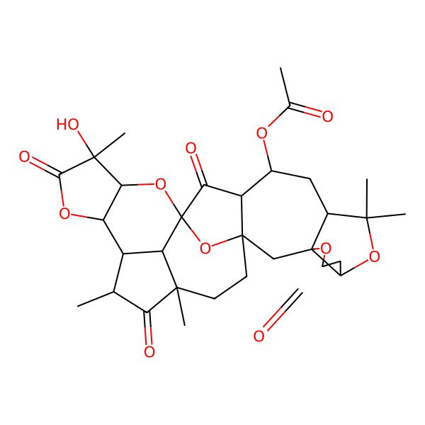 2D Structure of [(1S,3R,7R,10S,12S,13R,15S,17S,18R,21R,22S,23S,25S,29S)-18-hydroxy-9,9,18,23,25-pentamethyl-5,14,19,24-tetraoxo-4,8,16,20,28-pentaoxaoctacyclo[13.12.1.115,22.01,13.03,7.03,10.017,21.025,29]nonacosan-12-yl] acetate