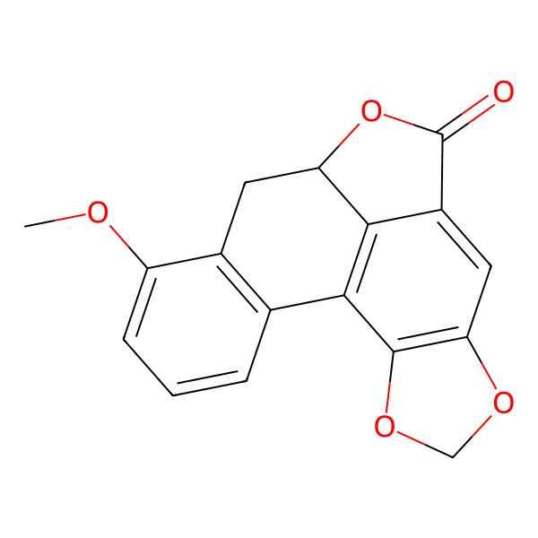 2D Structure of (11R)-14-methoxy-3,5,10-trioxapentacyclo[9.7.1.02,6.08,19.013,18]nonadeca-1(19),2(6),7,13(18),14,16-hexaen-9-one