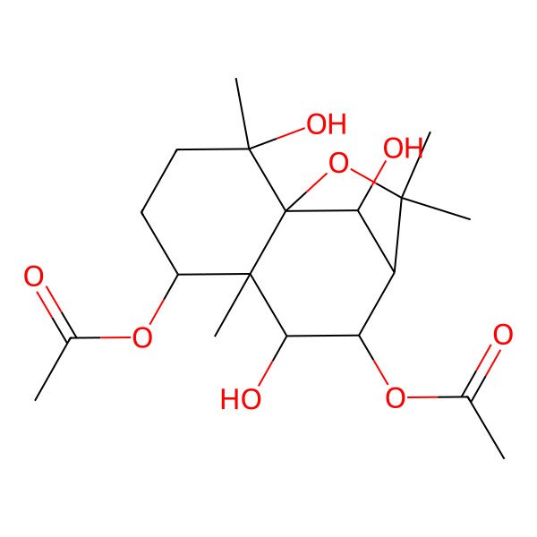 2D Structure of [(1S,2S,5S,6R,7R,8S,9S,12R)-8-acetyloxy-2,7,12-trihydroxy-2,6,10,10-tetramethyl-11-oxatricyclo[7.2.1.01,6]dodecan-5-yl] acetate