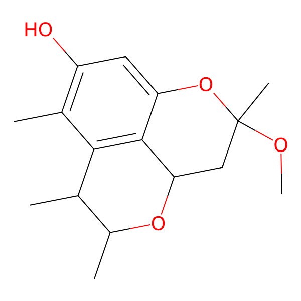 2D Structure of (3S,5S,7R,8S)-3-methoxy-3,7,8,10-tetramethyl-2,6-dioxatricyclo[7.3.1.05,13]trideca-1(13),9,11-trien-11-ol