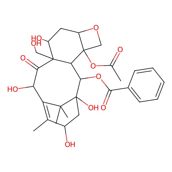 2D Structure of 19-hydroxy-10-deacetylbaccatin III