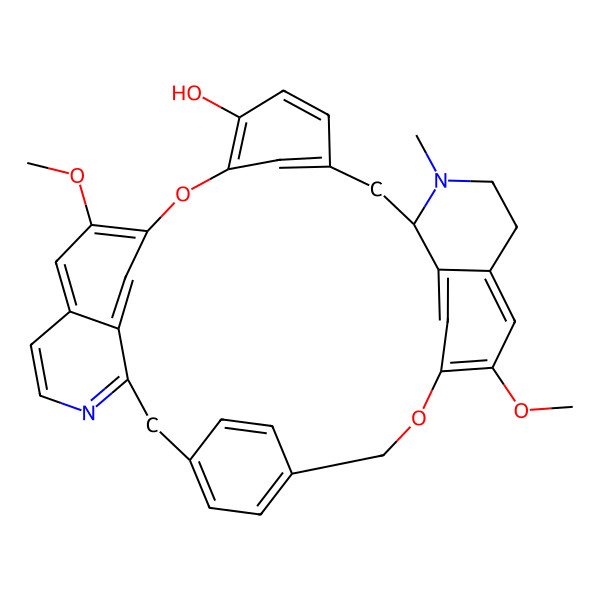 2D Structure of 25,35-Dimethoxy-15-methyl-8,23-dioxa-15,30-diazaheptacyclo[22.6.2.23,6.29,12.118,22.011,16.027,31]heptatriaconta-1(30),3(37),4,6(36),9(35),10,12(34),18(33),19,21,24,26,28,31-tetradecaen-21-ol