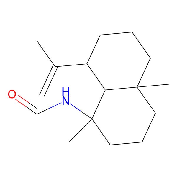 2D Structure of N-[(1R,4aS,8S,8aR)-1,4a-dimethyl-8-prop-1-en-2-yl-2,3,4,5,6,7,8,8a-octahydronaphthalen-1-yl]formamide