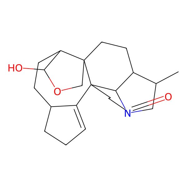 2D Structure of (1R,6R,9S,10R,13R,16R,17S,23S)-10-hydroxy-17-methyl-11-oxa-19-azahexacyclo[14.6.1.01,13.02,6.09,13.019,23]tricos-2-en-20-one
