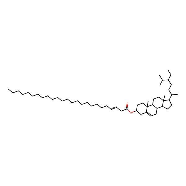 2D Structure of [(3S,8S,9S,10R,13R,14S,17R)-17-[(2R,5R)-5-ethyl-6-methylheptan-2-yl]-10,13-dimethyl-2,3,4,7,8,9,11,12,14,15,16,17-dodecahydro-1H-cyclopenta[a]phenanthren-3-yl] (Z)-pentacos-3-enoate