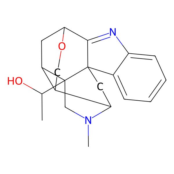 2D Structure of (1S)-1-[(1R,10R,12S,15R,16R,17S)-13-methyl-19-oxa-3,13-diazahexacyclo[14.3.1.02,10.04,9.010,15.012,17]icosa-2,4,6,8-tetraen-15-yl]ethanol