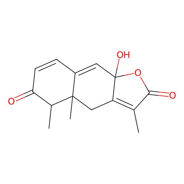 2D Structure of 9a-Hydroxy-3,4a,5-trimethyl-4,5-dihydrobenzo[f][1]benzofuran-2,6-dione