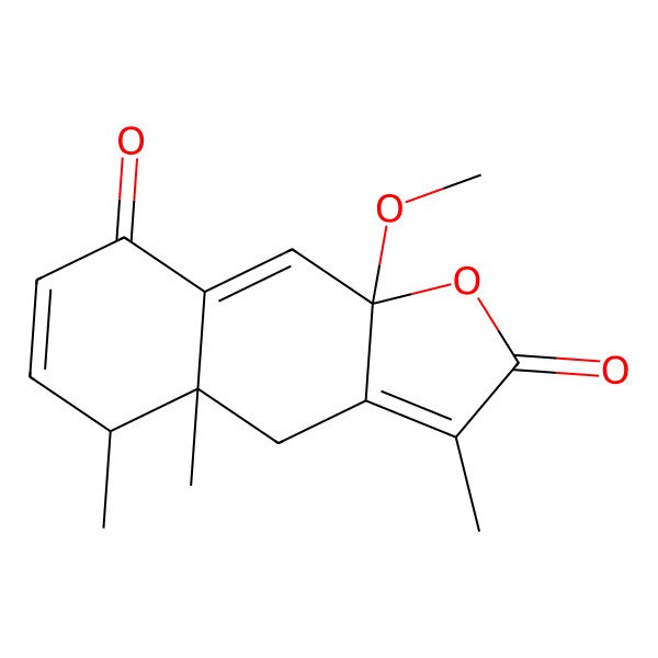 2D Structure of 9a-Methoxy-3,4a,5-trimethyl-4,5-dihydrobenzo[f][1]benzofuran-2,8-dione