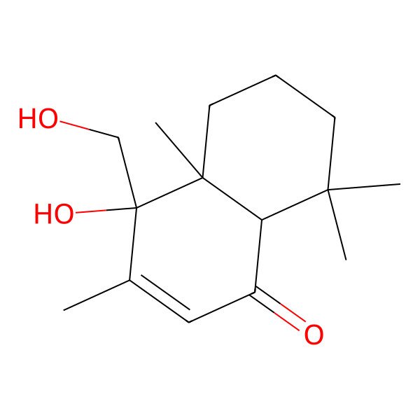 2D Structure of 9|A,11-Dihydroxydrim-7-en-6-one
