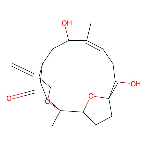 2D Structure of (1R,2S,5R,6S,8E,10R,12R)-6,10-dihydroxy-1,5,9-trimethyl-13-methylidene-15,18-dioxatricyclo[10.3.2.12,5]octadec-8-en-14-one