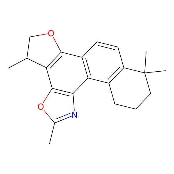 2D Structure of (5S)-5,9,17,17-tetramethyl-3,8-dioxa-10-azapentacyclo[10.8.0.02,6.07,11.013,18]icosa-1(12),2(6),7(11),9,13(18),19-hexaene