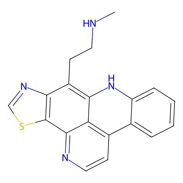 2D Structure of N-methyl-2-(6-thia-4,9,19-triazapentacyclo[10.7.1.03,7.08,20.013,18]icosa-1,3(7),4,8,10,12(20),13,15,17-nonaen-2-yl)ethanamine