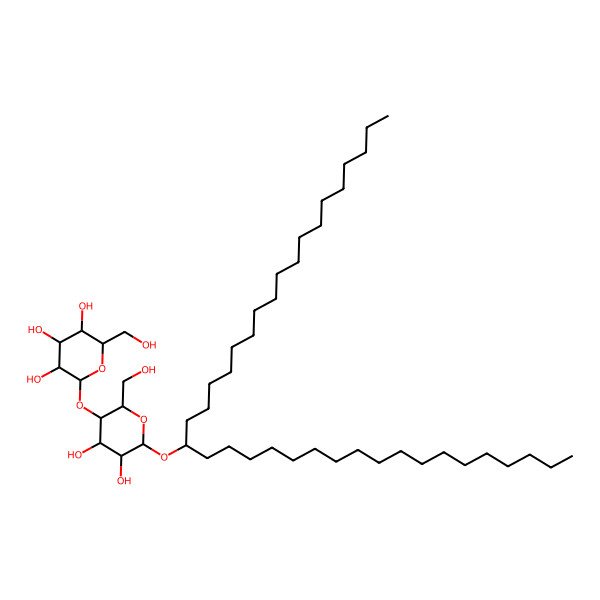 2D Structure of (2R,3S,4S,5S,6S)-2-[(2S,3R,4R,5S,6R)-6-heptatriacontan-19-yloxy-4,5-dihydroxy-2-(hydroxymethyl)oxan-3-yl]oxy-6-(hydroxymethyl)oxane-3,4,5-triol