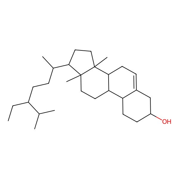 2D Structure of 17-(5-ethyl-6-methylheptan-2-yl)-13,14-dimethyl-2,3,4,7,8,9,10,11,12,15,16,17-dodecahydro-1H-cyclopenta[a]phenanthren-3-ol