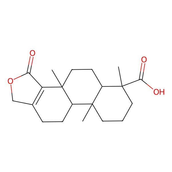 2D Structure of 3b,6,9a-Trimethyl-3-oxo-1,4,5,5a,7,8,9,9b,10,11-decahydronaphtho[2,1-e][2]benzofuran-6-carboxylic acid