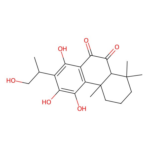 2D Structure of 5,6,8-Trihydroxy-7-(1-hydroxypropan-2-yl)-1,1,4a-trimethyl-2,3,4,10a-tetrahydrophenanthrene-9,10-dione 2D Structure of 5,6,8-Trihydroxy-7-(1-hydroxypropan-2-yl)-1,1,4a-trimethyl-2,3,4,10a-tetrahydrophenanthrene-9,10-dione