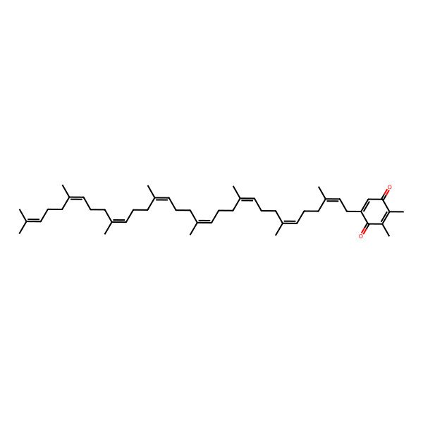 2D Structure of 2,3-dimethyl-5-[(2E,6E,10E,14E,18E,22E,26E)-3,7,11,15,19,23,27,31-octamethyldotriaconta-2,6,10,14,18,22,26,30-octaenyl]cyclohexa-2,5-diene-1,4-dione