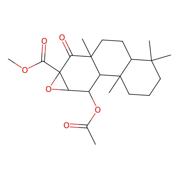2D Structure of methyl (1R,2S,7S,10R,12S,14S,15R)-15-acetyloxy-2,6,6,10-tetramethyl-11-oxo-13-oxatetracyclo[8.5.0.02,7.012,14]pentadecane-12-carboxylate