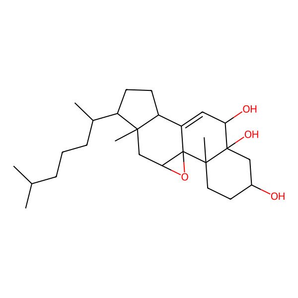 2D Structure of 9alpha,11alpha-Epoxycholest-7-en-3beta,5alpha,6beta-triol