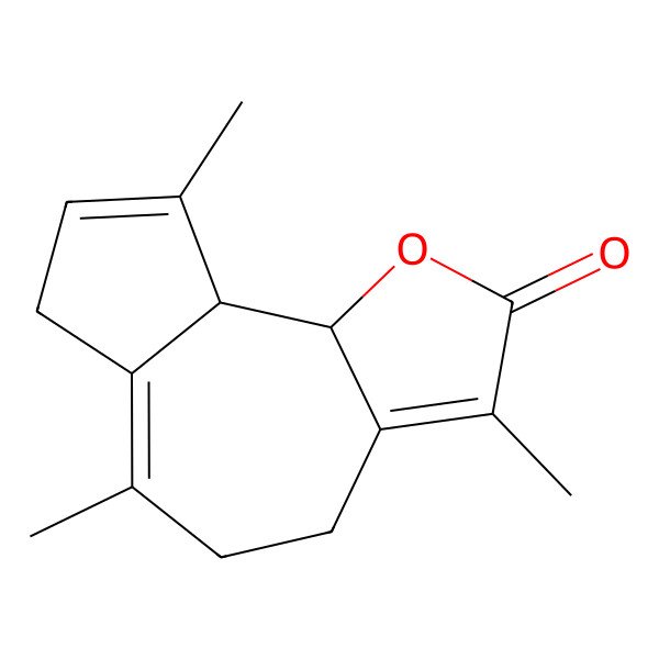 2D Structure of (9aS,9bR)-3,6,9-trimethyl-5,7,9a,9b-tetrahydro-4H-azuleno[4,5-b]furan-2-one