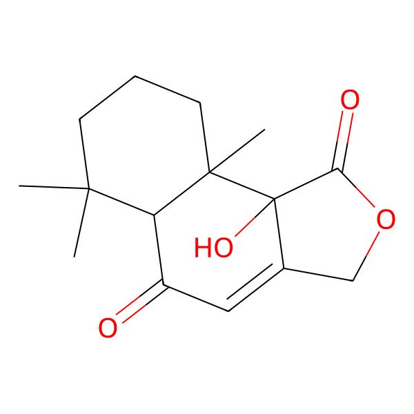 2D Structure of 9b-hydroxy-6,6,9a-trimethyl-5a,7,8,9-tetrahydro-3H-benzo[g][2]benzofuran-1,5-dione