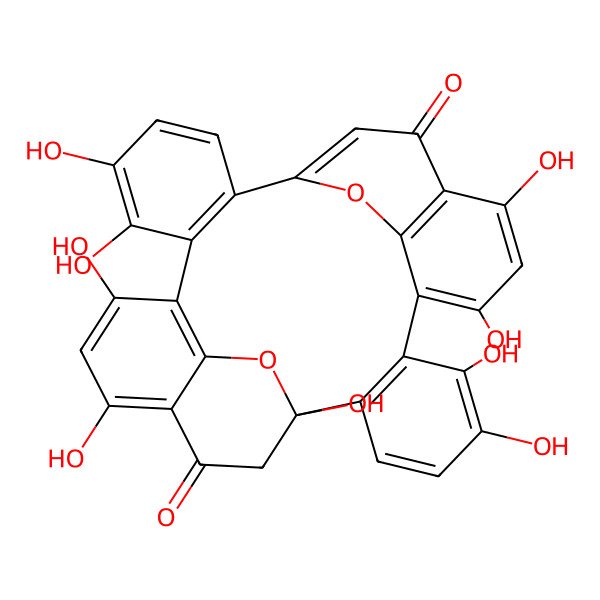 2D Structure of (22S)-3,4,12,14,17,18,22,26,28-nonahydroxy-9,30-dioxaheptacyclo[20.6.2.28,11.02,7.010,15.016,21.025,29]dotriaconta-1(29),2(7),3,5,8(32),10,12,14,16(21),17,19,25,27-tridecaene-24,31-dione
