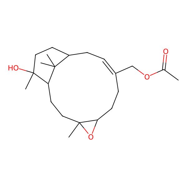 2D Structure of [(1S,4S,6S,9Z,12S,15S)-15-hydroxy-4,15,16,16-tetramethyl-5-oxatricyclo[10.3.1.04,6]hexadec-9-en-9-yl]methyl acetate