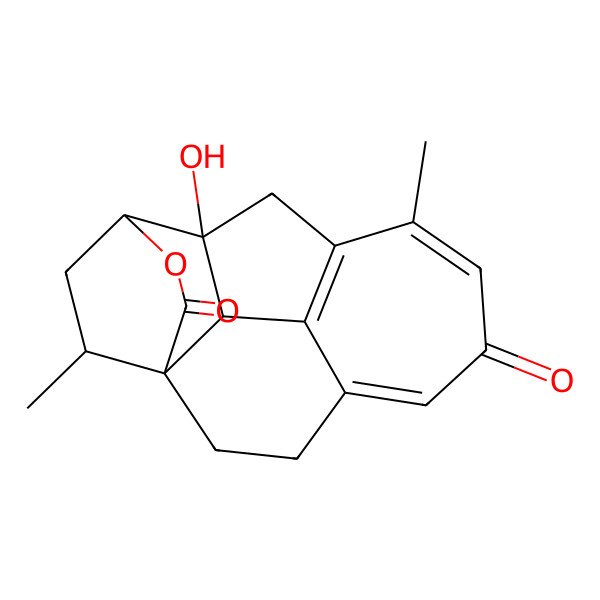 2D Structure of (1R,11R,12S,13S,16R)-12-hydroxy-8,16-dimethyl-14-oxapentacyclo[11.2.2.19,12.01,11.04,10]octadeca-4,7,9-triene-6,15-dione