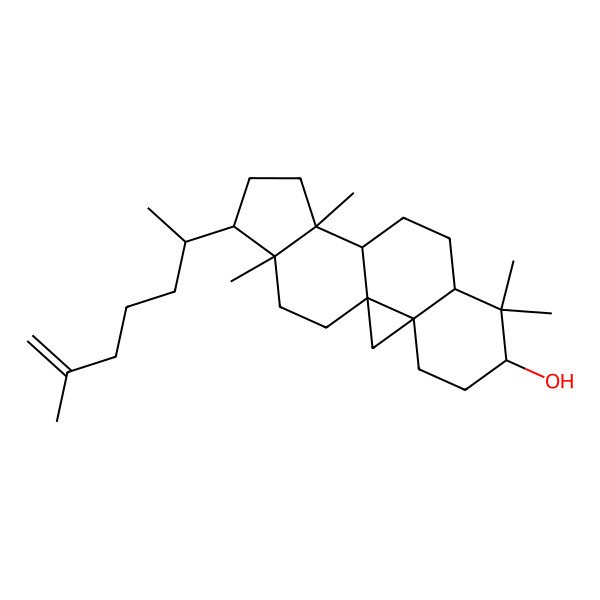 2D Structure of 9beta,19-Cyclolanost-25-en-3beta-ol