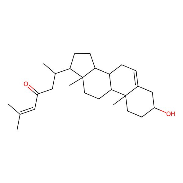 2D Structure of 6-(3-hydroxy-10,13-dimethyl-2,3,4,7,8,9,11,12,14,15,16,17-dodecahydro-1H-cyclopenta[a]phenanthren-17-yl)-2-methylhept-2-en-4-one