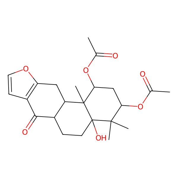 2D Structure of (1-Acetyloxy-4a-hydroxy-4,4,11b-trimethyl-7-oxo-1,2,3,5,6,6a,11,11a-octahydronaphtho[2,1-f][1]benzofuran-3-yl) acetate