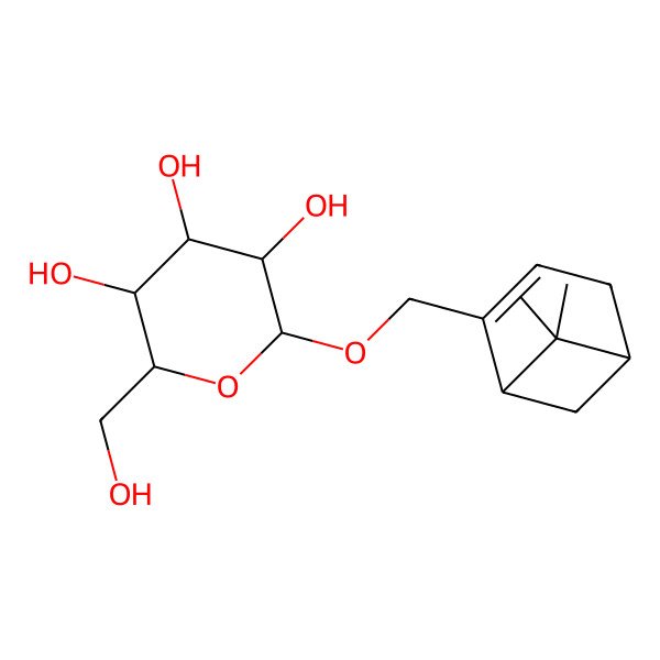 2D Structure of (2R,3R,4S,5S,6R)-2-[[(1R,5S)-6,6-dimethyl-2-bicyclo[3.1.1]hept-2-enyl]methoxy]-6-(hydroxymethyl)oxane-3,4,5-triol