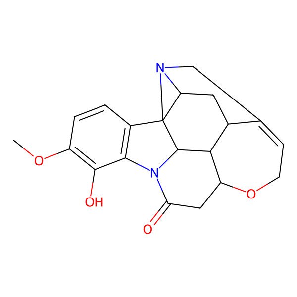 2D Structure of (4aR,5aS,8aR,13aS,15aS,15bR)-12-hydroxy-11-methoxy-4a,5,5a,7,8,13a,15,15a,15b,16-decahydro-2H-4,6-methanoindolo[3,2,1-ij]oxepino[2,3,4-de]pyrrolo[2,3-h]quinolin-14-one